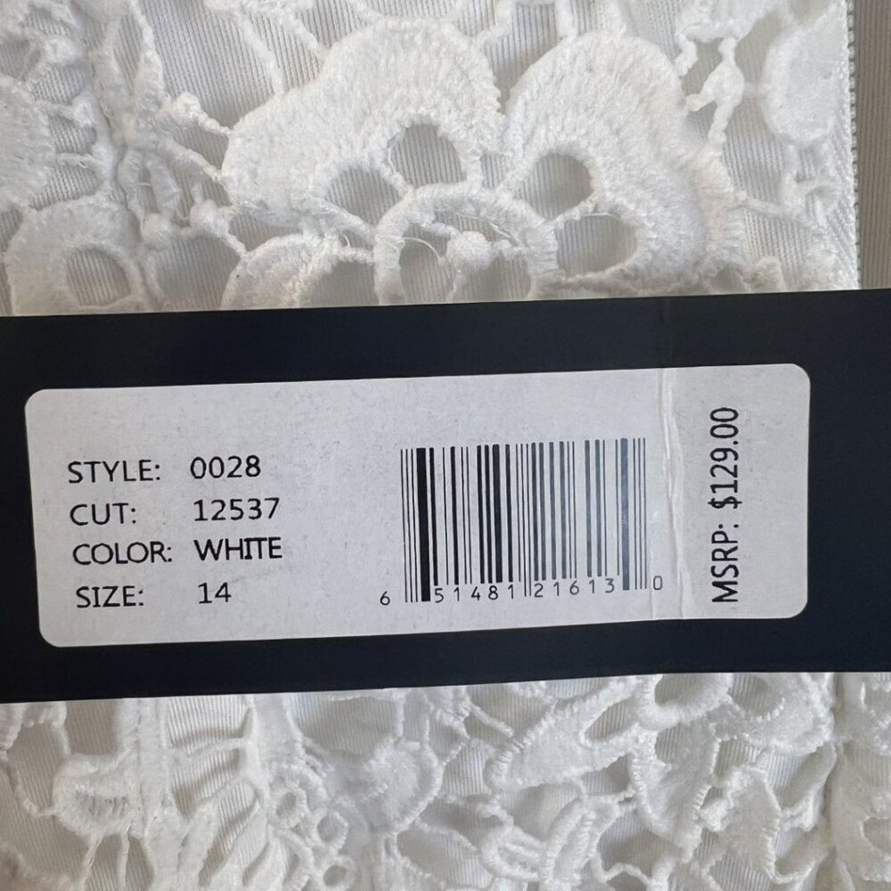 NWT Bebe White Lace Crochet Midi Dress $129 - Picture 13 of 14